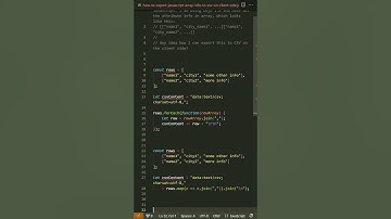 How to export JavaScript array info to csv (on client side)?