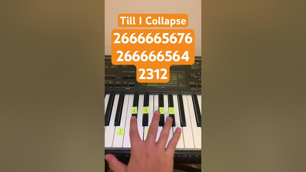How To Play Till I Collapse - Eminem | Easy Piano Tutorial #shorts