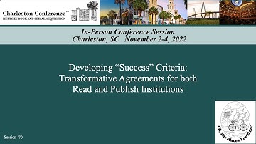 Developing “Success” Criteria: Transformative Agreements for both Read and Publish Institutions