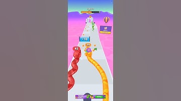 Snake run race game 🎮 snake vs snake 🐍 snake eating snacks #snake #game #shortsfeed #shorts #gaming