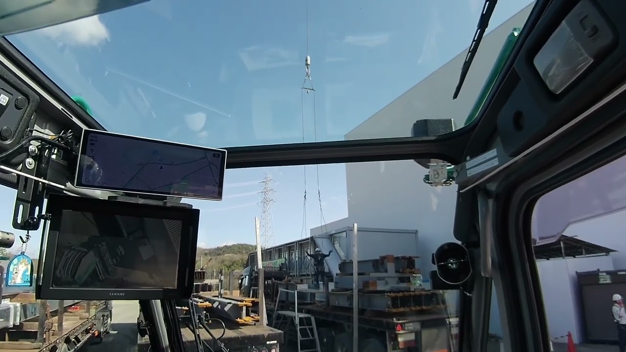 無編集  某企業様   鉄骨建て方  相番機  70tラフタークレーン