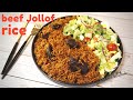 Beef Jollof Rice  - beef recipes series  -  nanaaba's kitchen  dinner recipes  ideas