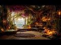 Tranquility Beach Waves w/ Exotic Spa Plant Shop | Magical Melodies Music for Instant Stress Relief