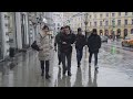 Myasnitskaya street Moscow. Moscow street walk 2021. Moscow street scenes. Walking tour 4k.