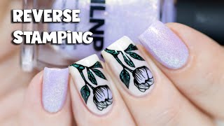 Floral Nail Art - HOW TO Reverse Stamping Technique by Paulina's Passions 842 views 1 year ago 2 minutes, 34 seconds