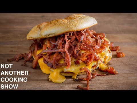 how to make a NYC FRIED EGG BACON EGG AND CHEESE SANDWICH