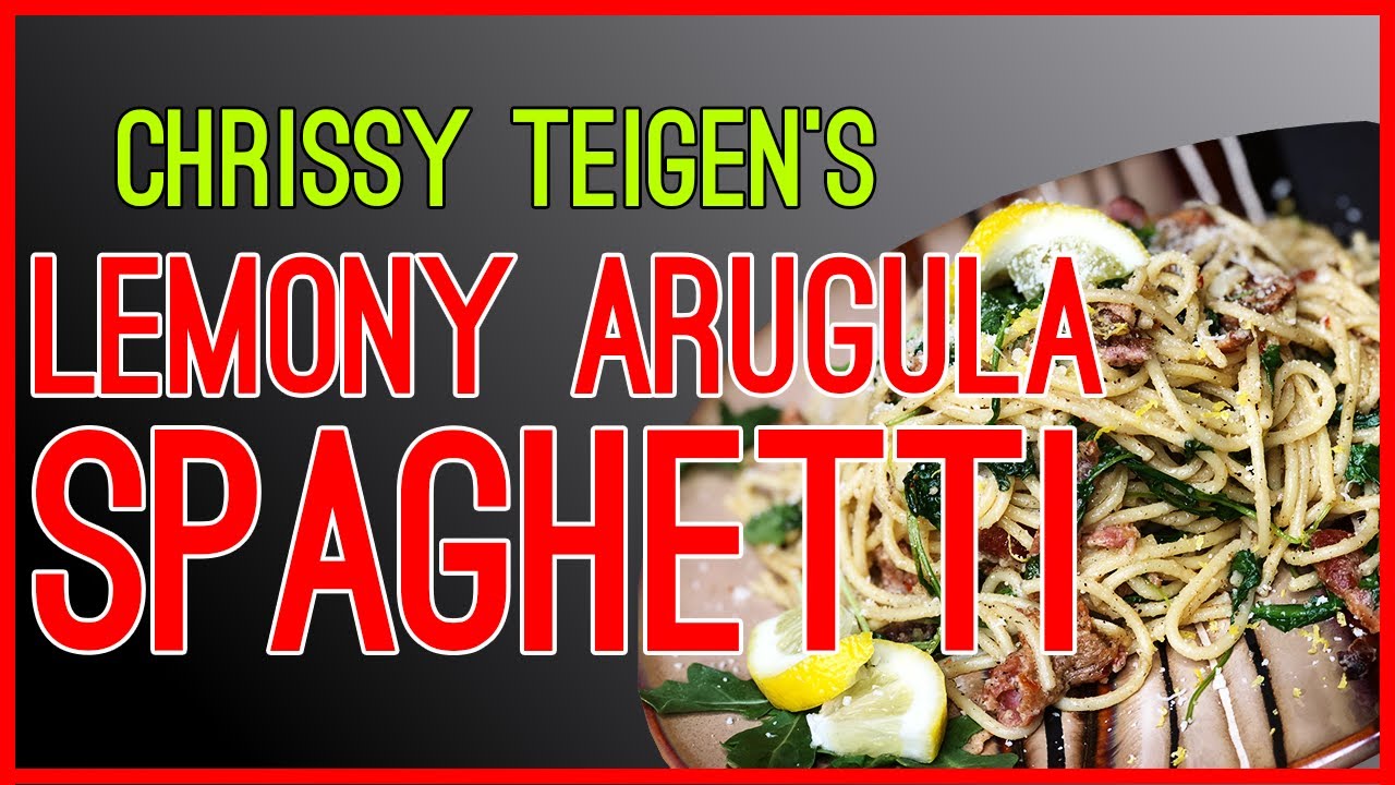 Funny Chrissy Teigen Cookbook Recipe LEMONY ARUGULA SPAGHETTI CACIO E