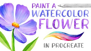 How to Paint a Watercolor Flower in Procreate // Watercolor Wonder Tutorial screenshot 2