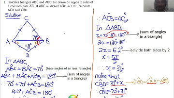 SS 1: LESSON 3 - Isosceles and Equilateral Triangles