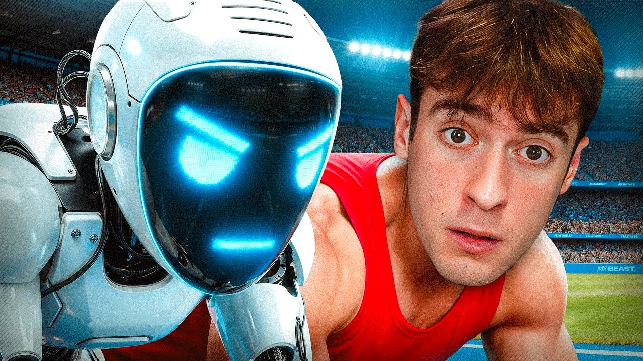 REAGISCO all'UOMO più VELOCE al MONDO vs un ROBOT di MRBEAST!!