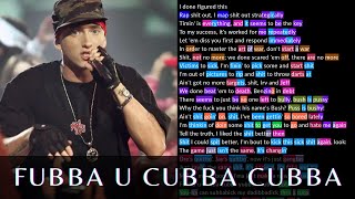 Eminem - Fubba U Cubba Cubba Rhymes Highlighted