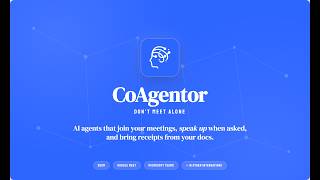 CoAgentor: AI meeting agents that answer for you (Product Hunt launch)