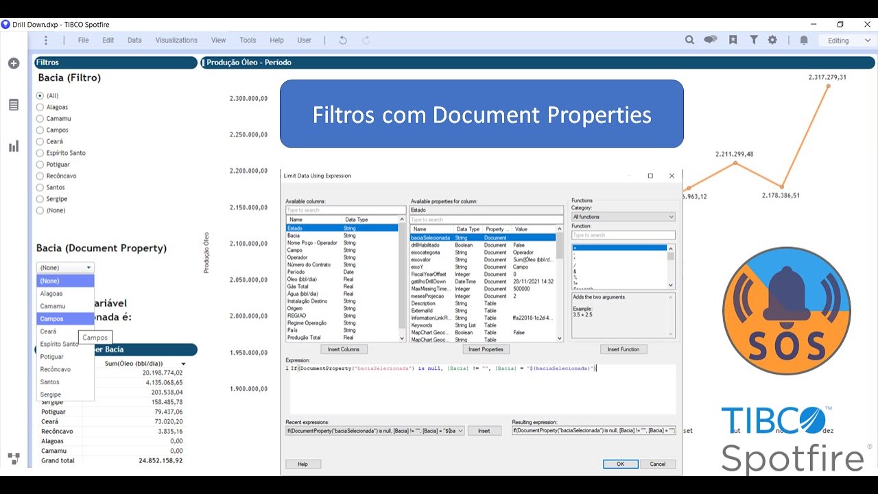 Como utilizar o recurso de Document Property para criação de filtros no TIBCO Spotfire