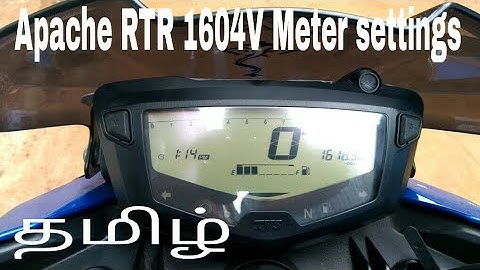 Apache RTR 160 4V Meter settings in Tamil