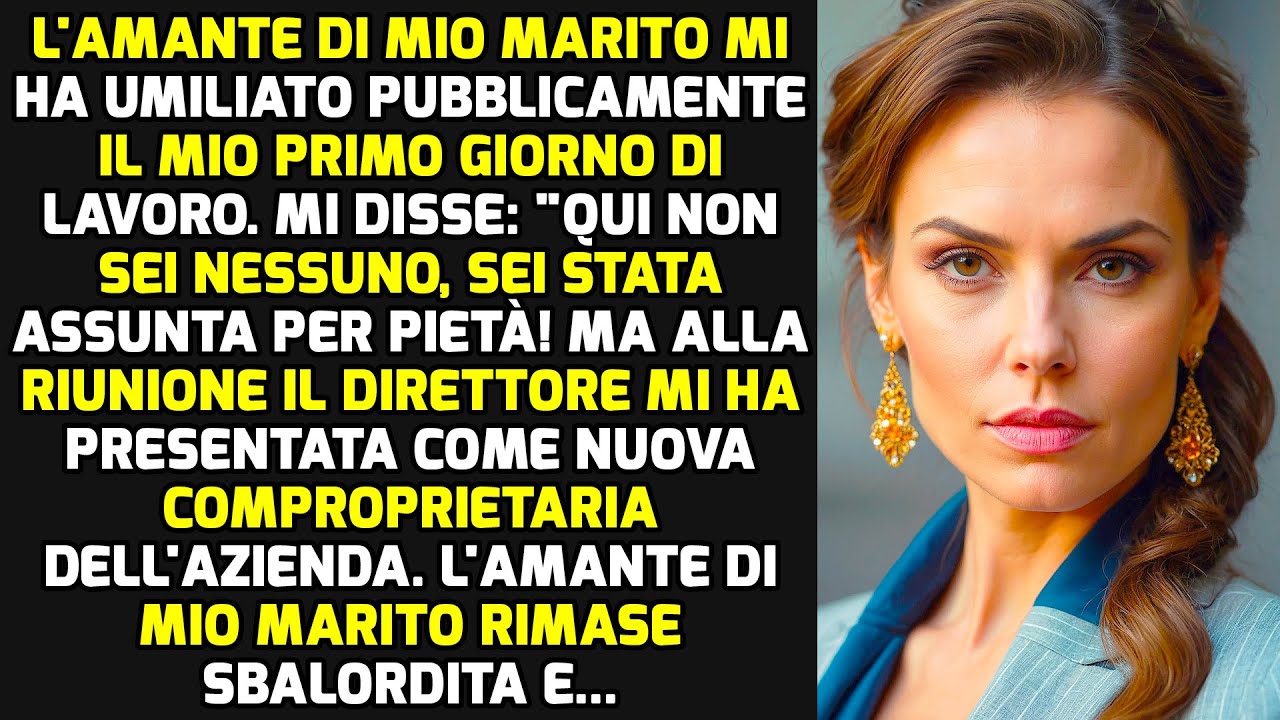 L'amante Di Mio Marito Mi Ha Umiliato Pubblicamente Il Mio Primo Giorno Di Lavoro. Ma... STORIE VITA