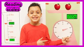 Reading scales | How to read scales | Weight | Volume | Maths with Nile