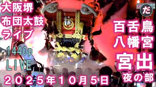 布団太鼓ライブ 百舌鳥八幡宮 宮出夜間の部 大阪 堺 2025年10月5日