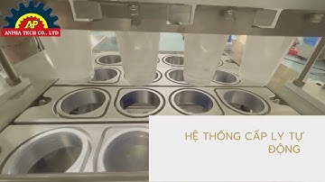 HỆ THỐNG CHIẾT RÓT NƯỚC ĐƯỜNG TỰ ĐỘNG/ Máy chiết rót/ Máy dán miệng ly sữa chua #maychietrot