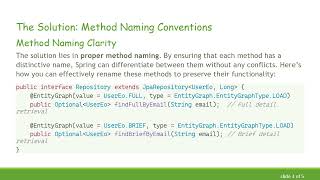 Resolving Spring JPA Issues: Defining Multiple Methods with the Same Functionality