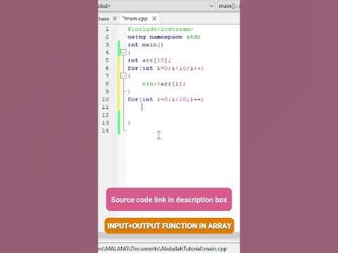 How declare and initialize array in C++ - YouTube