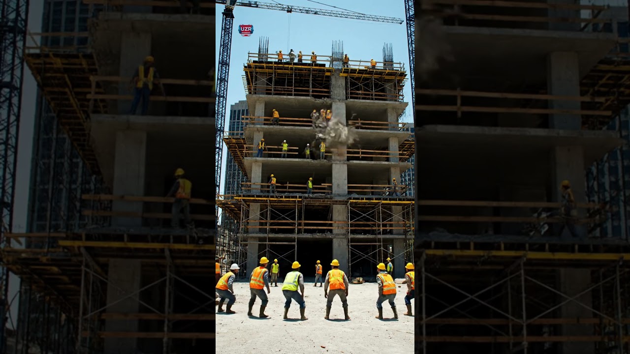 Under Construction Building Collapse | Realistic Cinematic Short Scene 