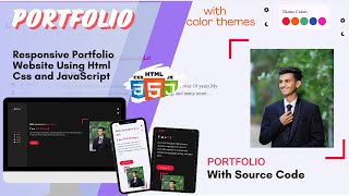 Build a Complete Responsive Personal Portfolio Website using HTML CSS JavaScript || with source code