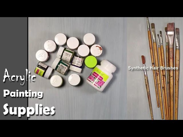 Acrylic Painting Basic Supplies for Beginners - YouTube