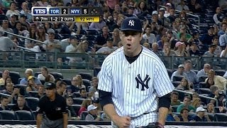 TOR@NYY: Phelps fans seven over seven strong frames