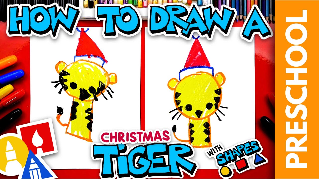 How To Draw A Christmas Tiger Preschool YouTube How to draw a christmas tiger preschool youtube