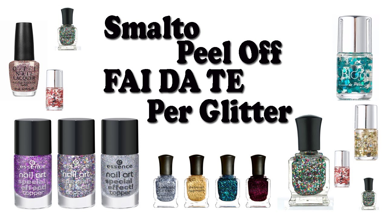 Smalto Peel Off Fai Da Te Per Glitter
