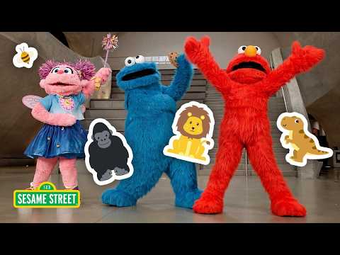 Elmo & Friends Animal Dance at the Museum! 🦁🐝🦖 | Sesame Street