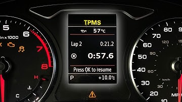 Audi A3 (8V) lap timer with oil temperature activation