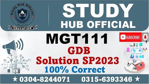 MGT111 GDB 1 Solution Spring 2023, MGT111 GDB Solution  2023, MGT111 GDB Solution, MGT111 GDB,