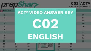 C02 - ACT English - PrepSharp Video Answer Key