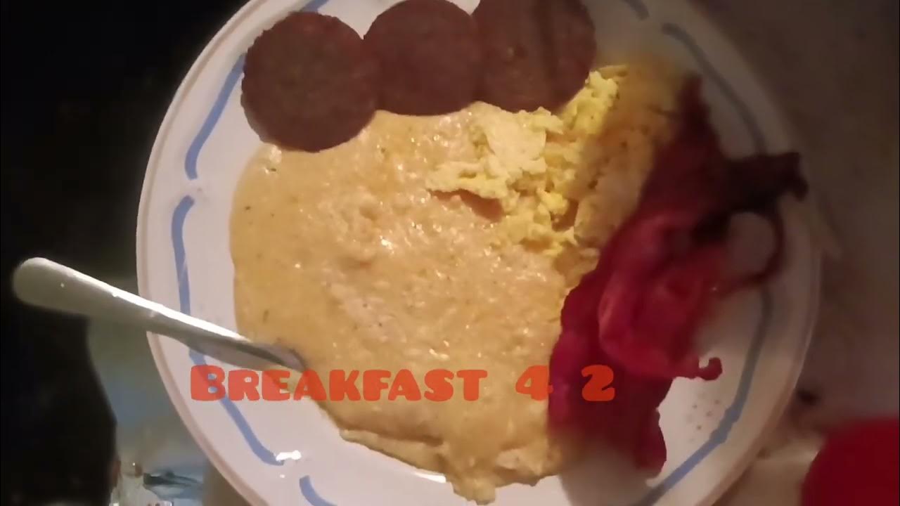 BREAKFAST 4 2 GRITS PAN SAUSAGES EGGS & BACON YouTube