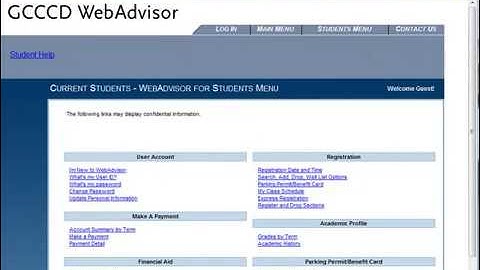 Welcome to WebAdvisor