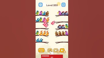 Bird Color Sort Puzzle Level 203 Solution