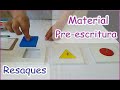 MATERIAL para la Pre-Escritura con Resaques Montessori/ Grafomotricidad