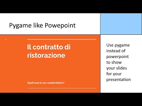 Pygame like Powerpoint