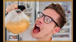 MIXING EVERYTHING IN FRIDGE &amp; EATING IT!