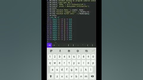 TUTORIAL MEMBUAT PROGRAM RAMALAN ZODIAK, MENGGUNAKAN PASCAL