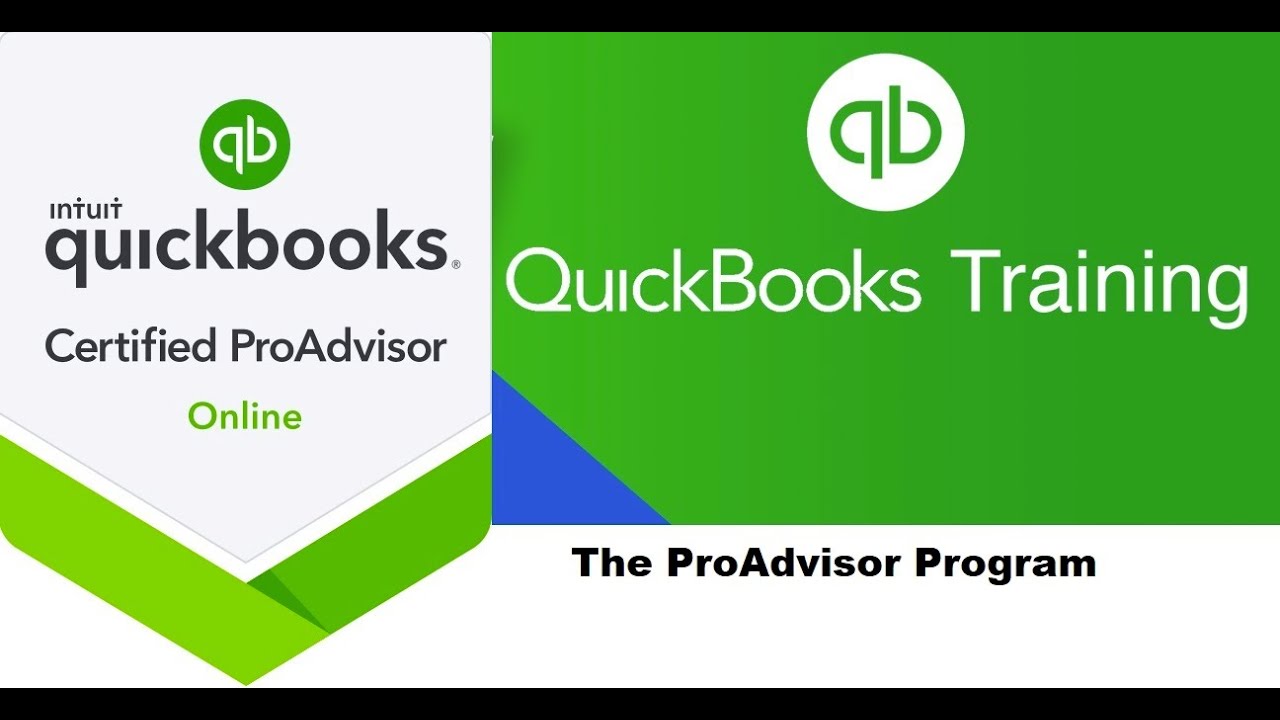 Quickbooks Online Training The ProAdvisor Program YouTube