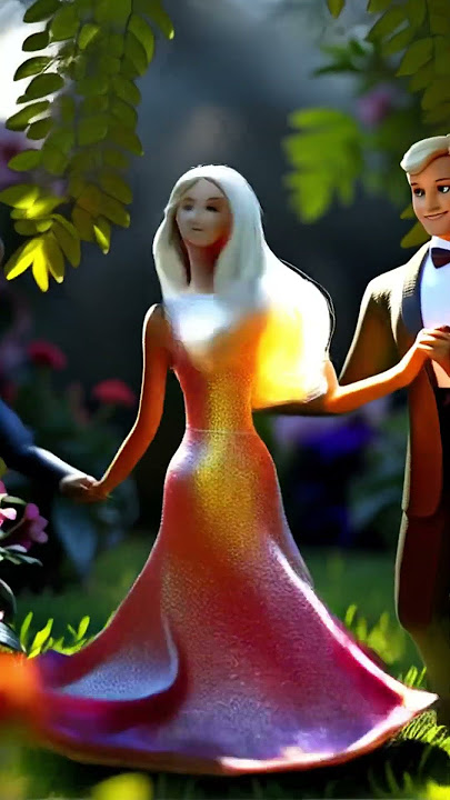 Hyper realistic barbie and ken doll w smooth hair dancing ballroom.  Funny #barbiedoll #dollbeauty