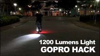1200 Lumen Lights W Gopro Mount On Kingsong 16S Electric Unicycle