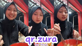 Qr.zura Nemenin Kak Zura Makan Sambil Live Tiktok