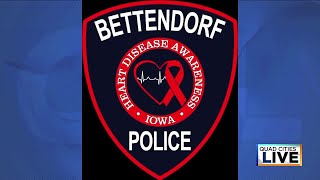 Bettendorf Police mark American Heart Month with red awareness patch in February