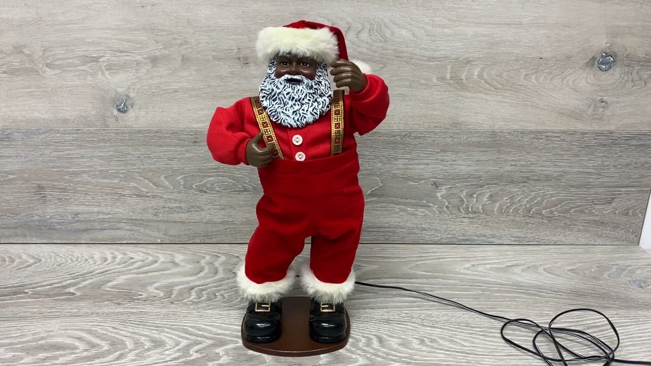 Jingle Bell Rock Santa 1998 African American Christmas Animated