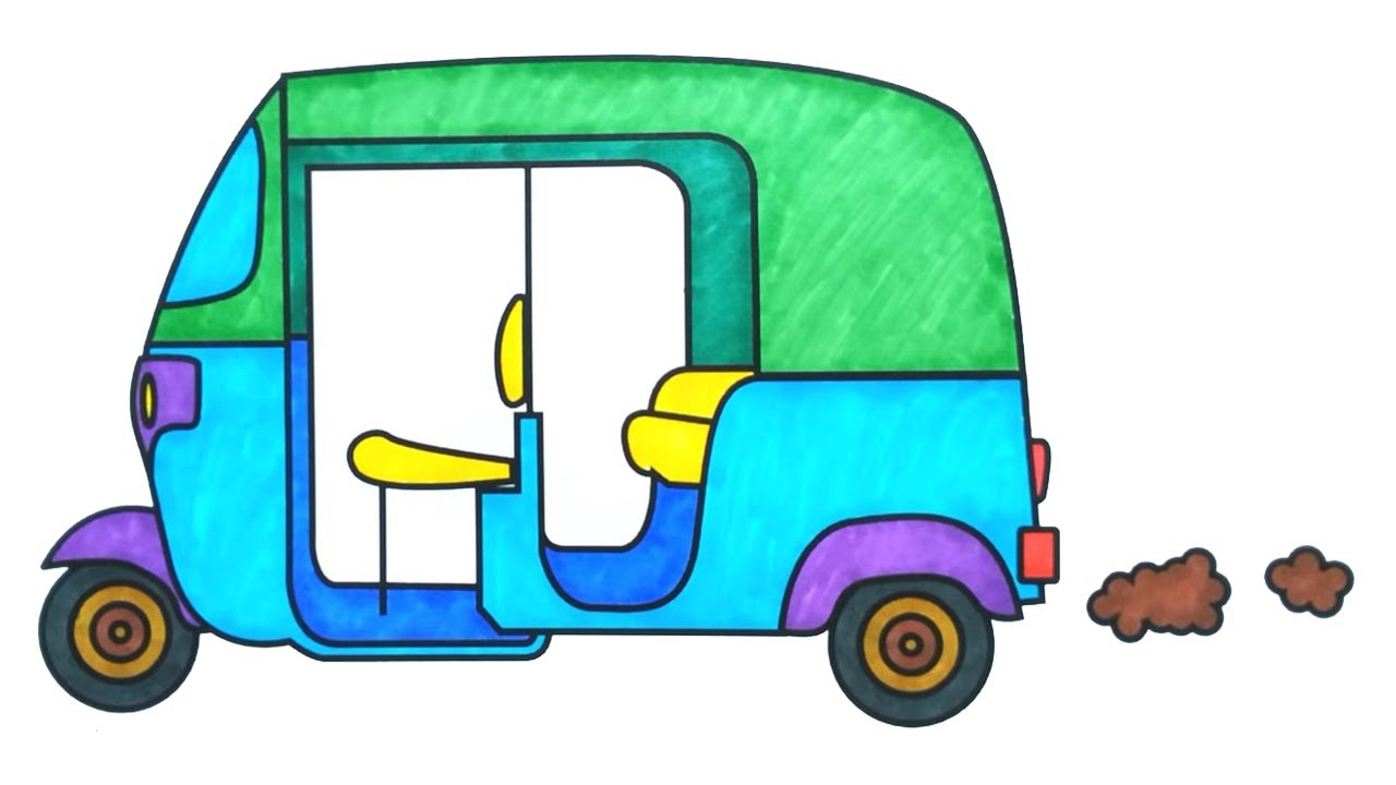 Sketch of a auto rickshaw 1307763 Vector Art at Vecteezy