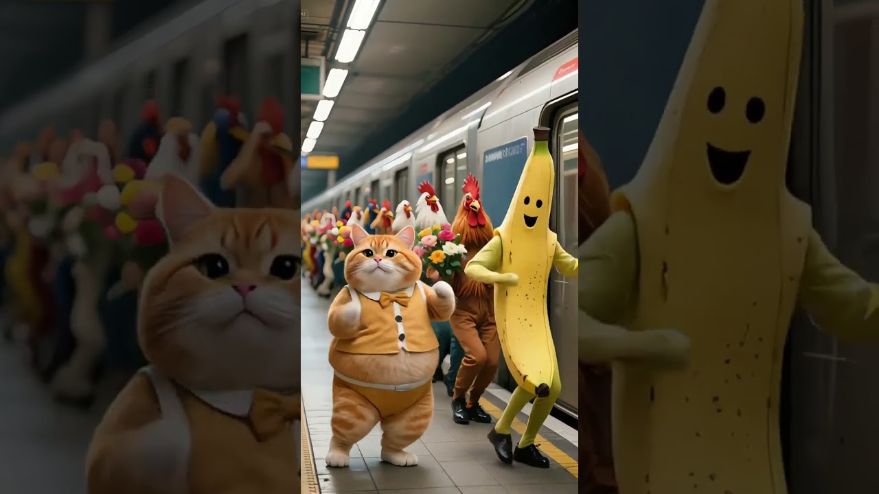 "Rooster & Cat Show Off Their Epic Dance Moves! 🐔🐱💃" 