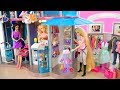 Amazing Barbie Doll Shopping Mall Set up! Pusat belanja boneka Barbie Puppe Einkaufszentrum